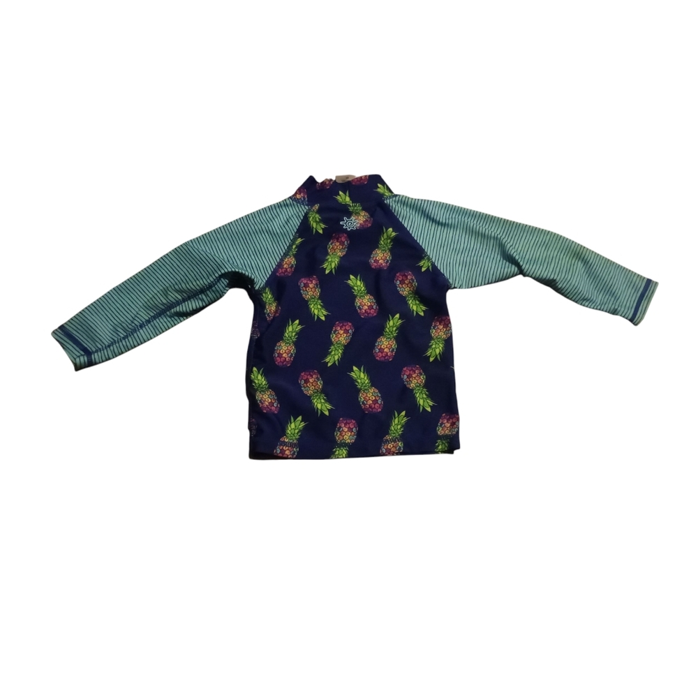 UV Skinz Kids 3T Rash Guard Long Sleeve pullover Top Pineapple Print Swimwear